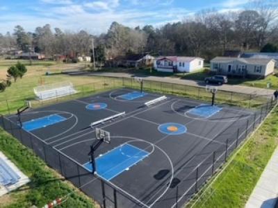 Newly completed basketball facilities
